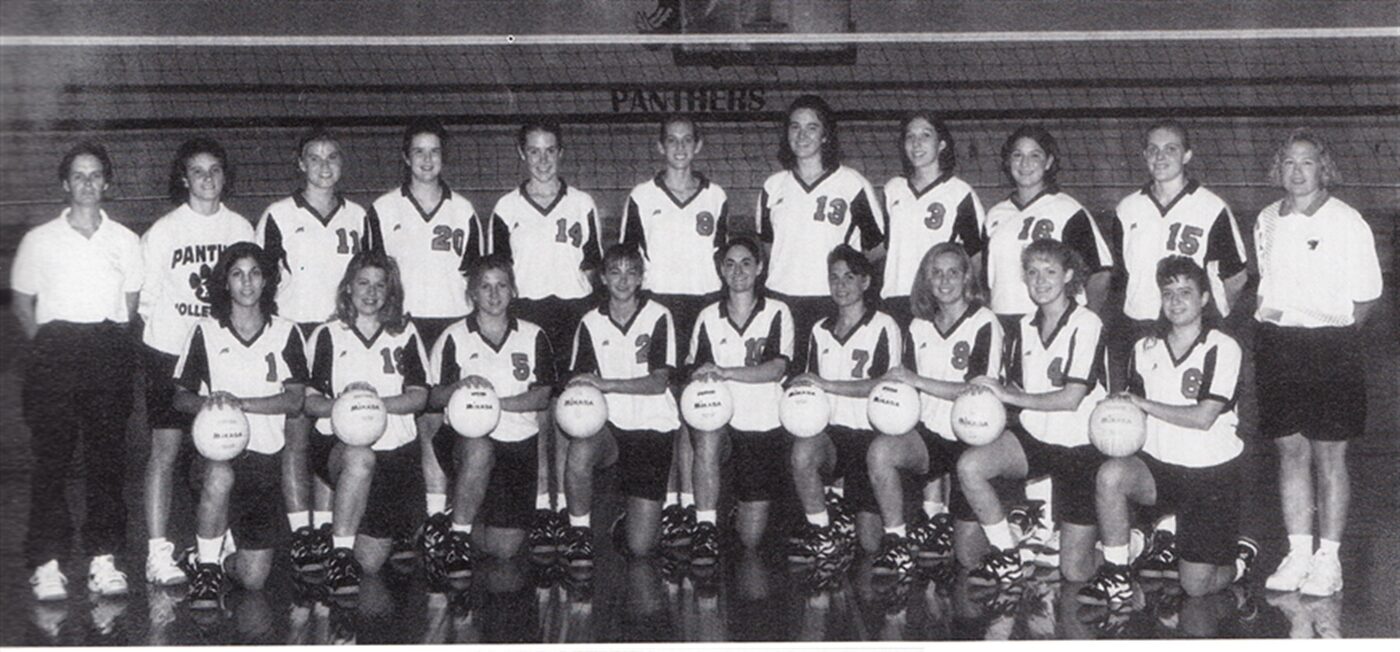 Greenville Panthers women's volleyball team photo from the 1997 season.
