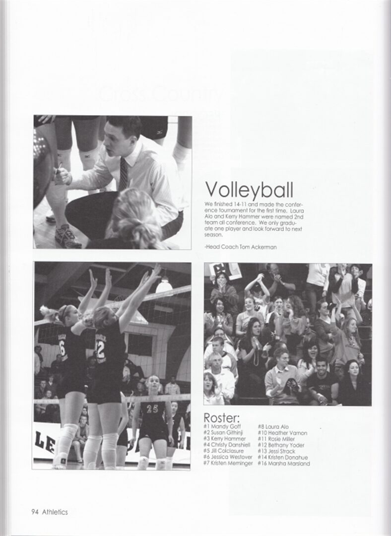 Greenville Panthers women's volleyball team photo from the 2006 season.
