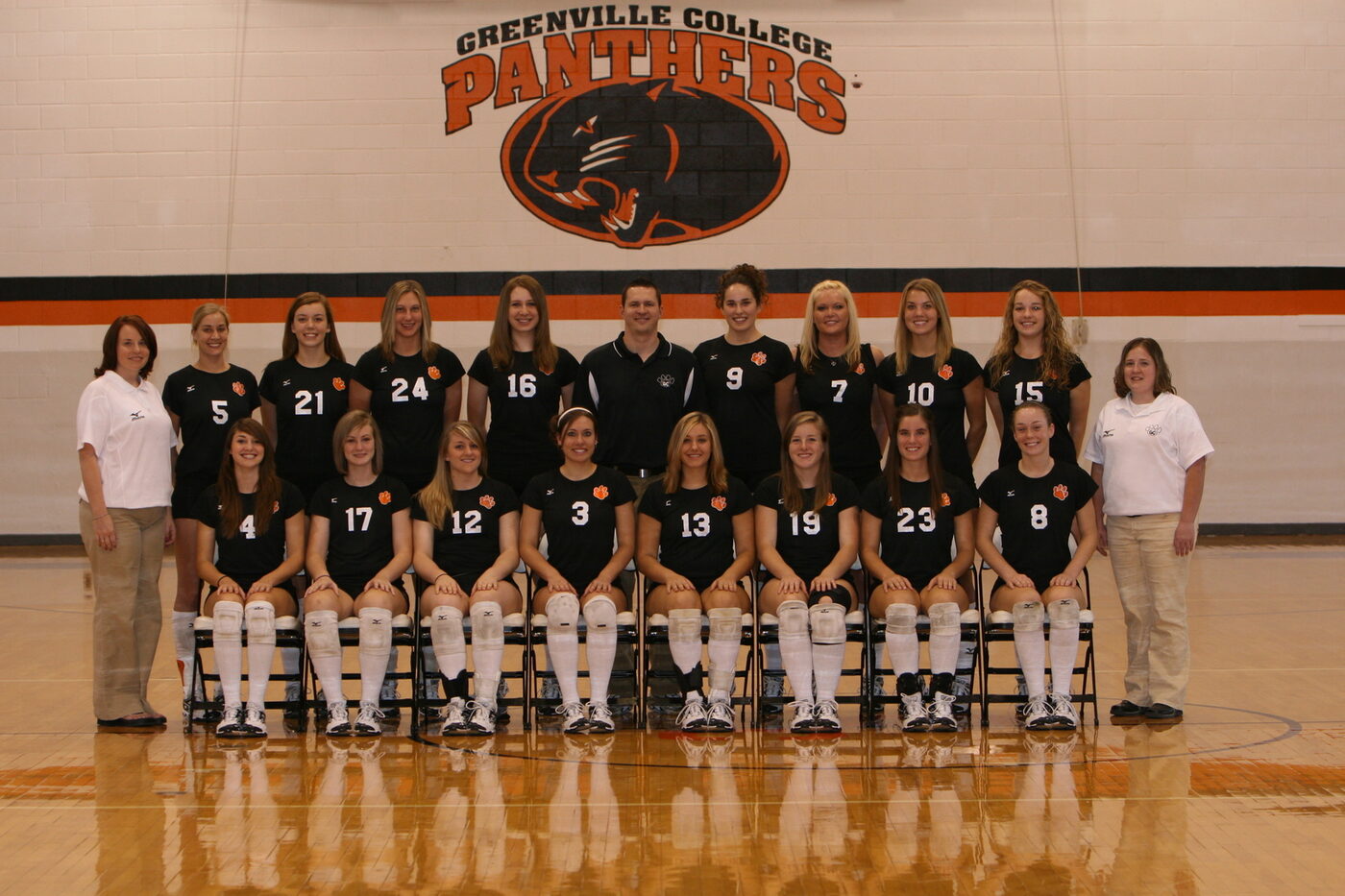Greenville Panthers women's volleyball team photo from the 2007 season.