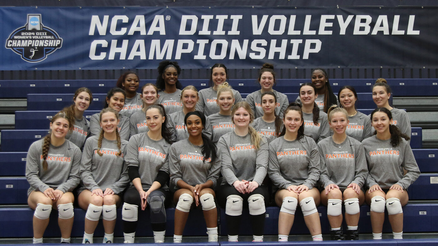 Greenville Panthers women's volleyball team photo from the 2025 season.