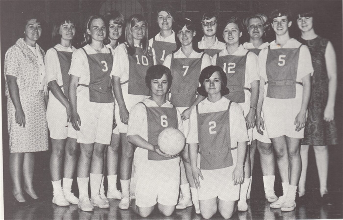 Greenville Panthers women's volleyball team photo from the 1968 season.
