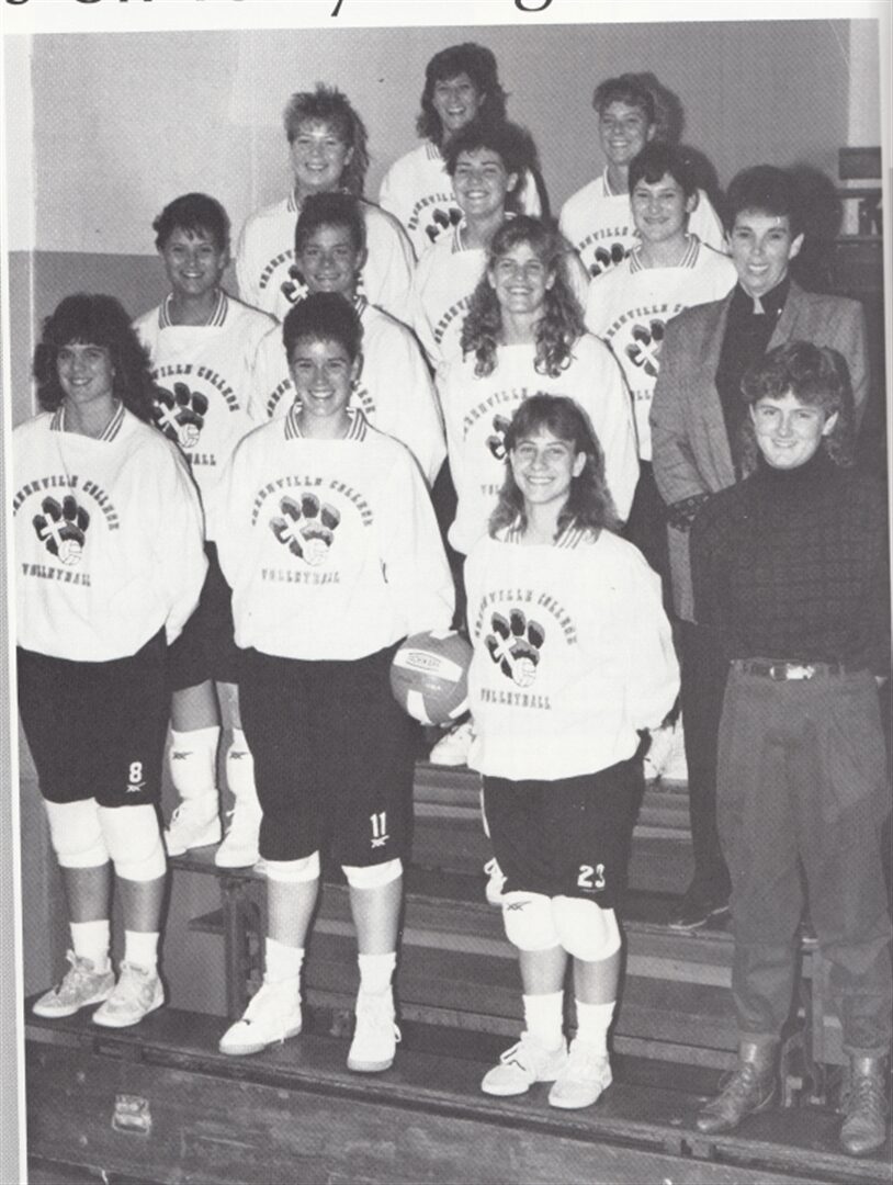 Greenville Panthers women's volleyball team photo from the 1990 season.