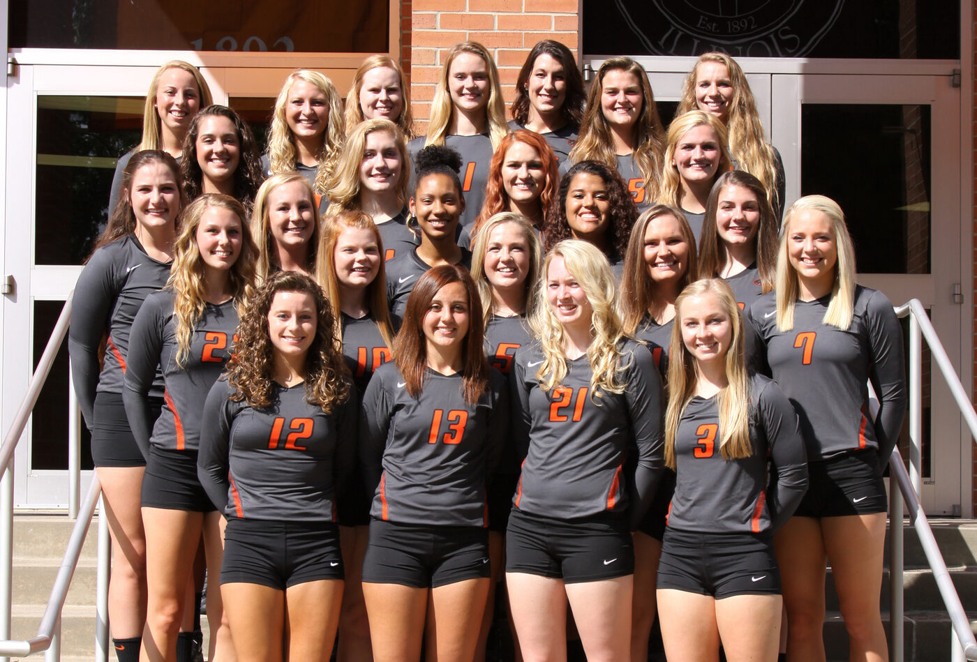 Greenville Panthers women's volleyball team photo from the 2013 season.