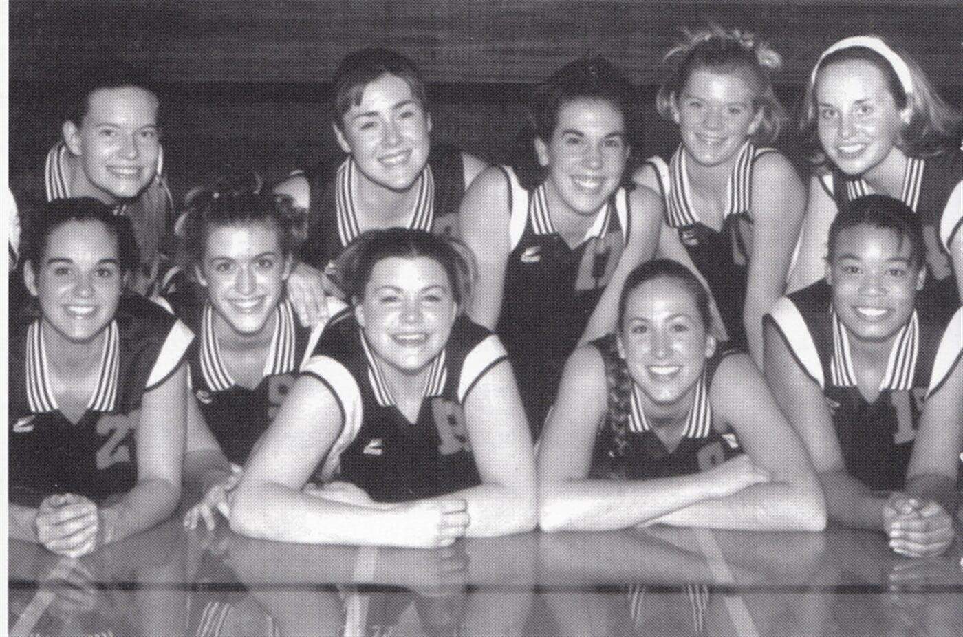 Greenville Panthers women's volleyball team photo from the 2001 season.