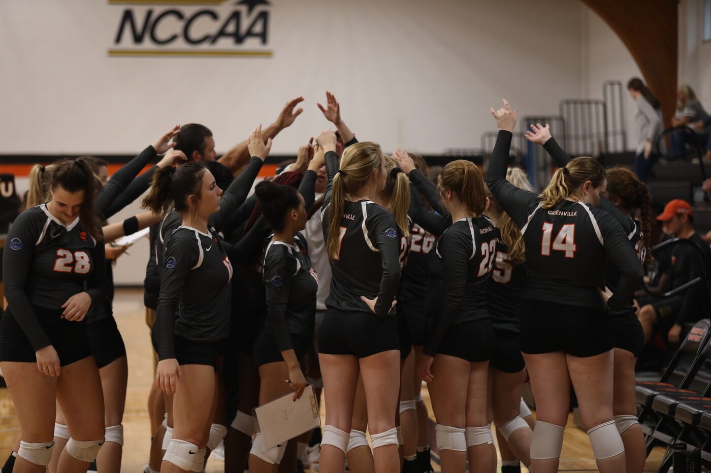 Greenville Panthers women's volleyball team photo from the 2018 season.
